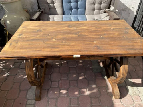 Rustic wooden dining table - rustic,