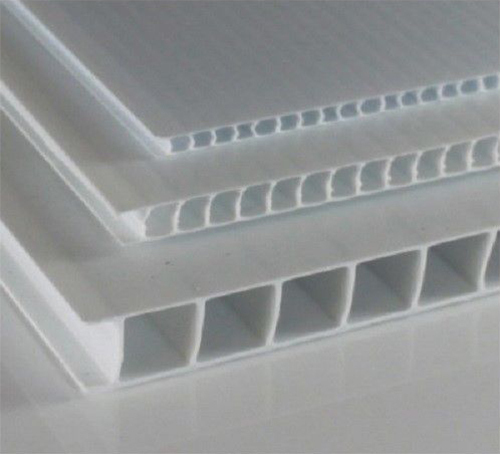 White corrugated fluted board - fluted,