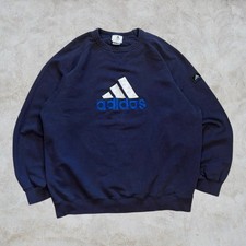Vintage 90s Adidas Mens XL Pullover Sweatshirt Embroidered Logo Crewneck Casual