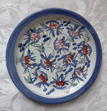 Crail Studio Pottery Scotland Large Plate Hand Painted 25cm Diameter