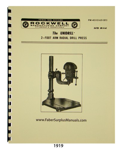 Rockwell unidrill foot arm - unidrill,