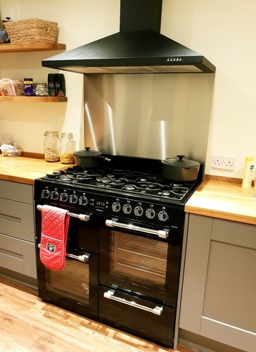 Stainless steel splashback - steel,