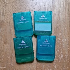 Green 1MB Official PS1 Memory