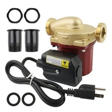 115V Non-Submersible Circulator Pump 1/8 HP, 1-1/4" Union NPSM, Canned Rotor ...