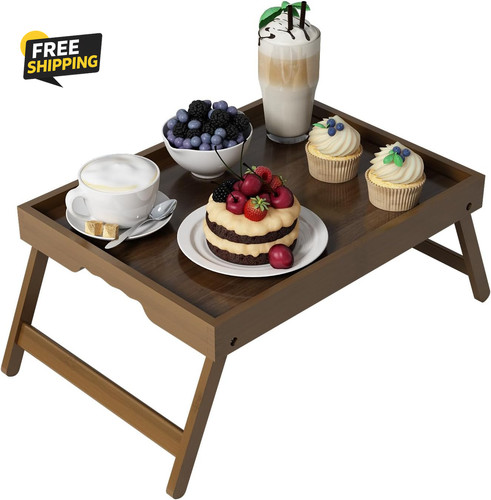 Folding bed tray table with - bed,