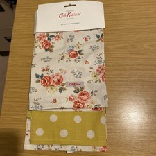 Cath Kidston Tea Towels Field Rose Set of 2 100% Cotton