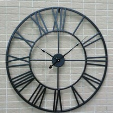 78cm Round Extra Large Roman Numerals Skeleton Wall Clock Big Giant Open Face