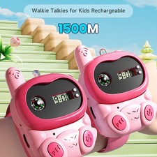 Walkie Talkie Watch Duo for Kids Rechargeable Outdoor Set with Compass