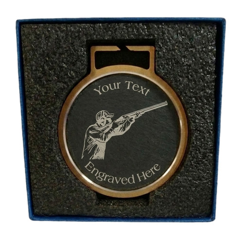 Personalised glass clay pigeon - clay,