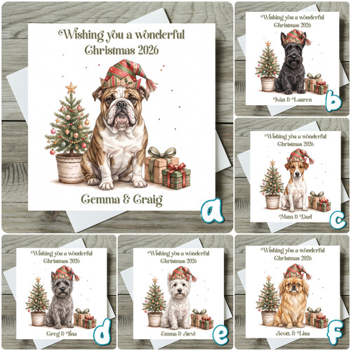 Dog christmas card bulldog - dog,