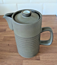 Denby Chevron Coffee Pot 1960s Vintage - Very Good Condition
