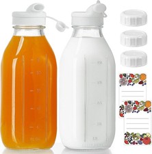 2 Pack Glass Milk Storage