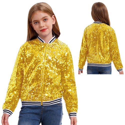Girls sequin jacket long - uk,