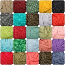 100% Cotton Poplin Fabric Rose & Hubble 3mm Spots Polka Dots Dotty Pin Spot Dot
