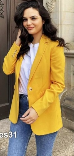 Zara yellow tailored blazer - yellow,