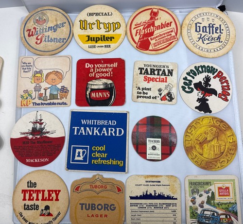 Vintage beer mats mixed tuborg - mats,