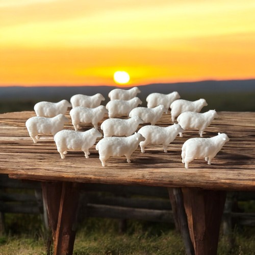 Model railway sheep - model,