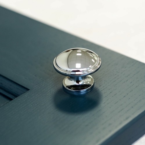Chrome kitchen cupboard knob - chrome,