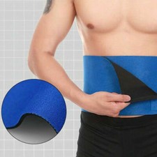 Men Women Tummy Waist Cincher Sweat Sauna Belt Trainer Body Shaper Slimming Gym