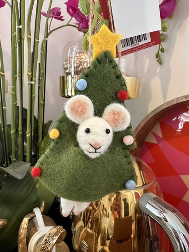 Felt mouse green - felt, a