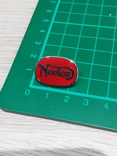Red norton motorcycles pin - red,