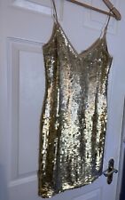Vintage Karen Millen gold ombre sequinned dress
