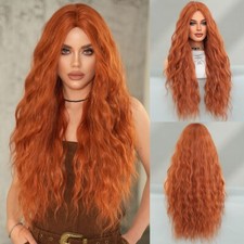 Women Long Curly Wigs Ladies Natural Wavy Hair Cosplay Party Wig Fancy Dress UK
