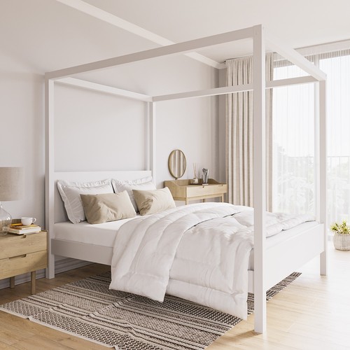 King size four poster bed - four,