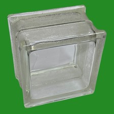 Small 145mm² x 100mm Clear Flat Glass Brick/Block, Architectural Wall Square