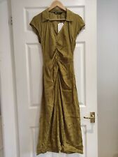 NEW ZARA DRAPED JACQUARD MIDI