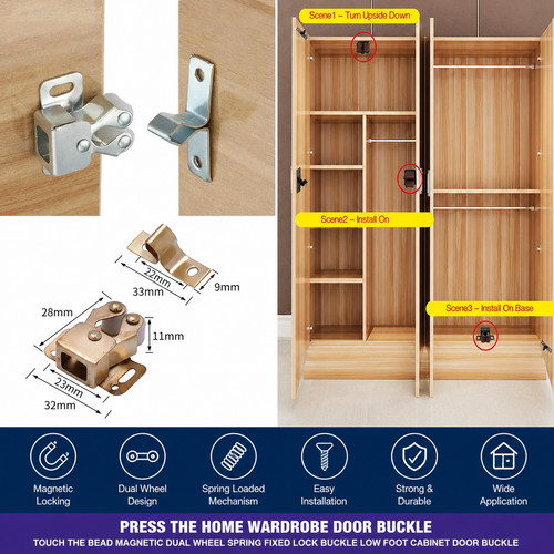 Magnetic push latch cabinet - ,