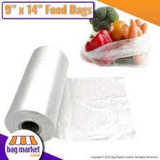 500 x Food Bags On A Roll 9" x