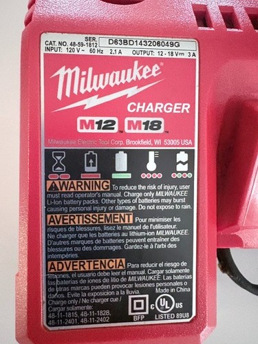 Milwaukee 110v m18 and m12 - milwaukee,