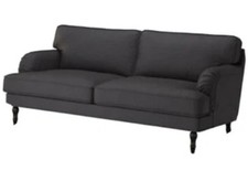 USED IKEA STOCKSUND Cover for 3-seat Sofa, Nolhaga dark grey, 302.803.44