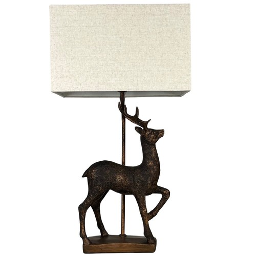 Antique copper stag - stag, table