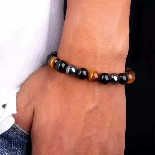 Obsidian tiger eye - eye, hematite