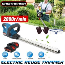 Electric Cordless Hedge Trimmer Tree Branch Cutter Tool with 2 Battery & Charger