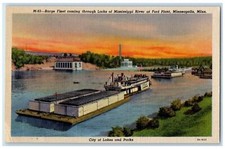 Barge Fleet Through Locks