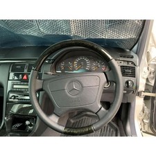 Mercedes-Benz W210 W124 390mm Birdseye Wood Combo Steering Wheel Black Wood