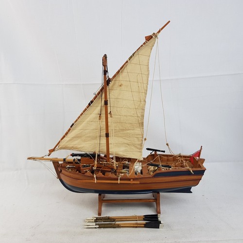 Wooden model sail boat - wooden,