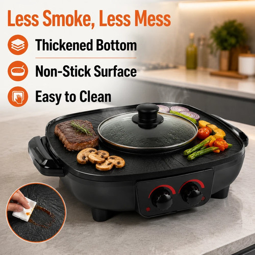 Electric hot pot bbq - in,