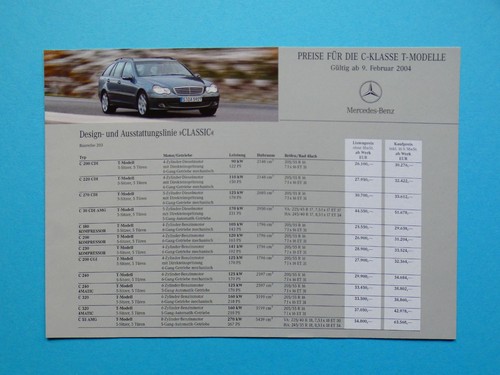Brochure price list - price,