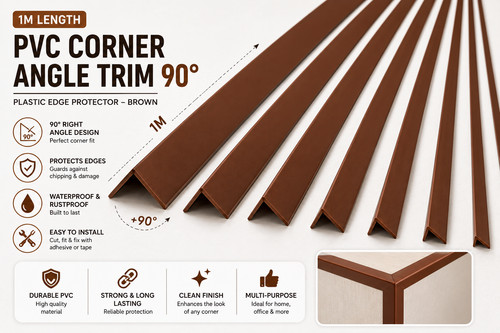 Brown pvc corner - angle, 1m