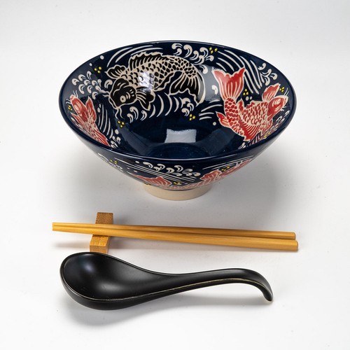 Red koi fishes - ceramic, ramen