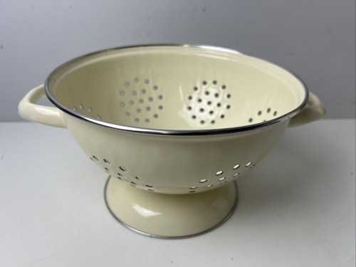 Vintage cream enamel ware - enamel,