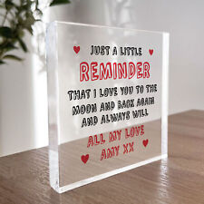 Personalised Valentines Day Gifts For Him Her Remind I Love You Plaque Husband