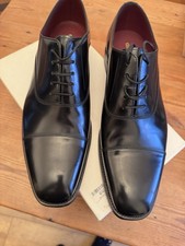 Loake Cagney Black Leather Shoes - Size 10 RRP £195