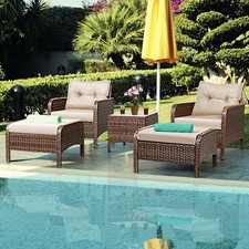 5 PCS Rattan Wicker Furniture