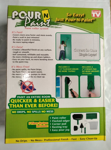 Pour paint roller system - paint,