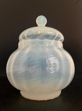 Empoli Blue Vaseline Apothecary Glass Jar and Stopper